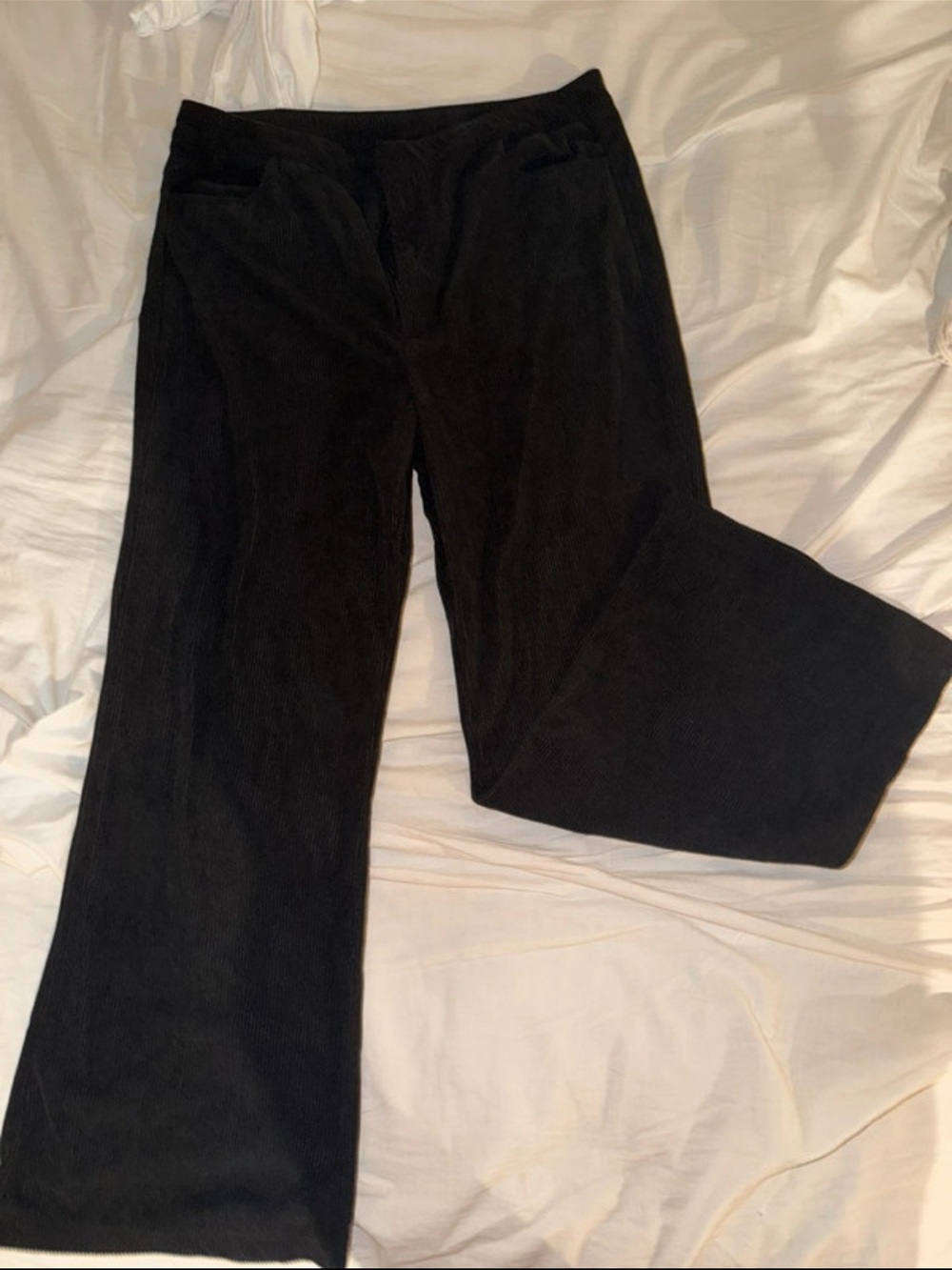 Women's Black Corduroy Pants - Classic Casual Style